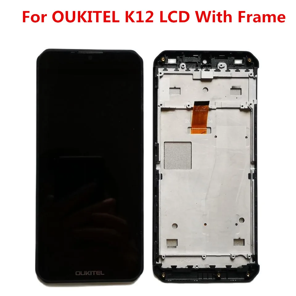 Оригинальный ЖК-дисплей для OUKITEL K12 с рамкой и кодирующий преобразователь