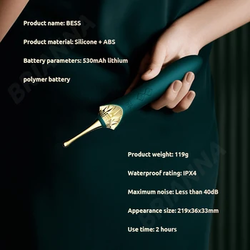 ZALO BESS G-spot vibrator exquisite soft silicone clitoral stimulation usb Double motor Retro massager adult sex toys for women 4