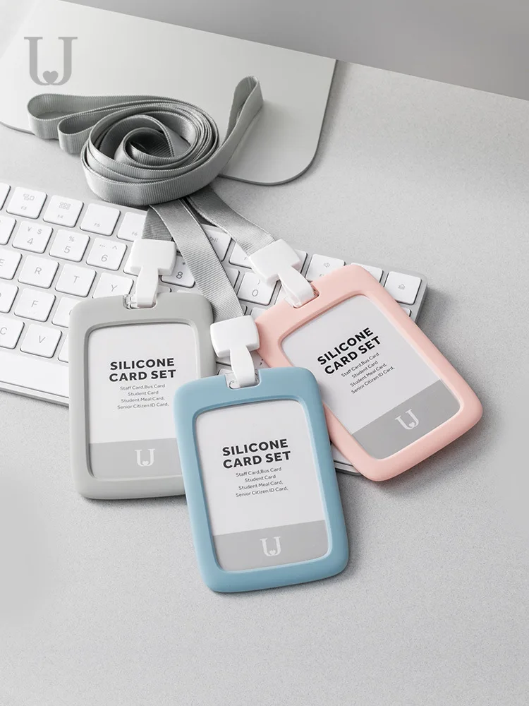 

Zuo Dun Judy Silica Gel Certificate Card Sleeve Simple Lanyard Badge Work Card Students Meal Card Bus Card Access Control Card H