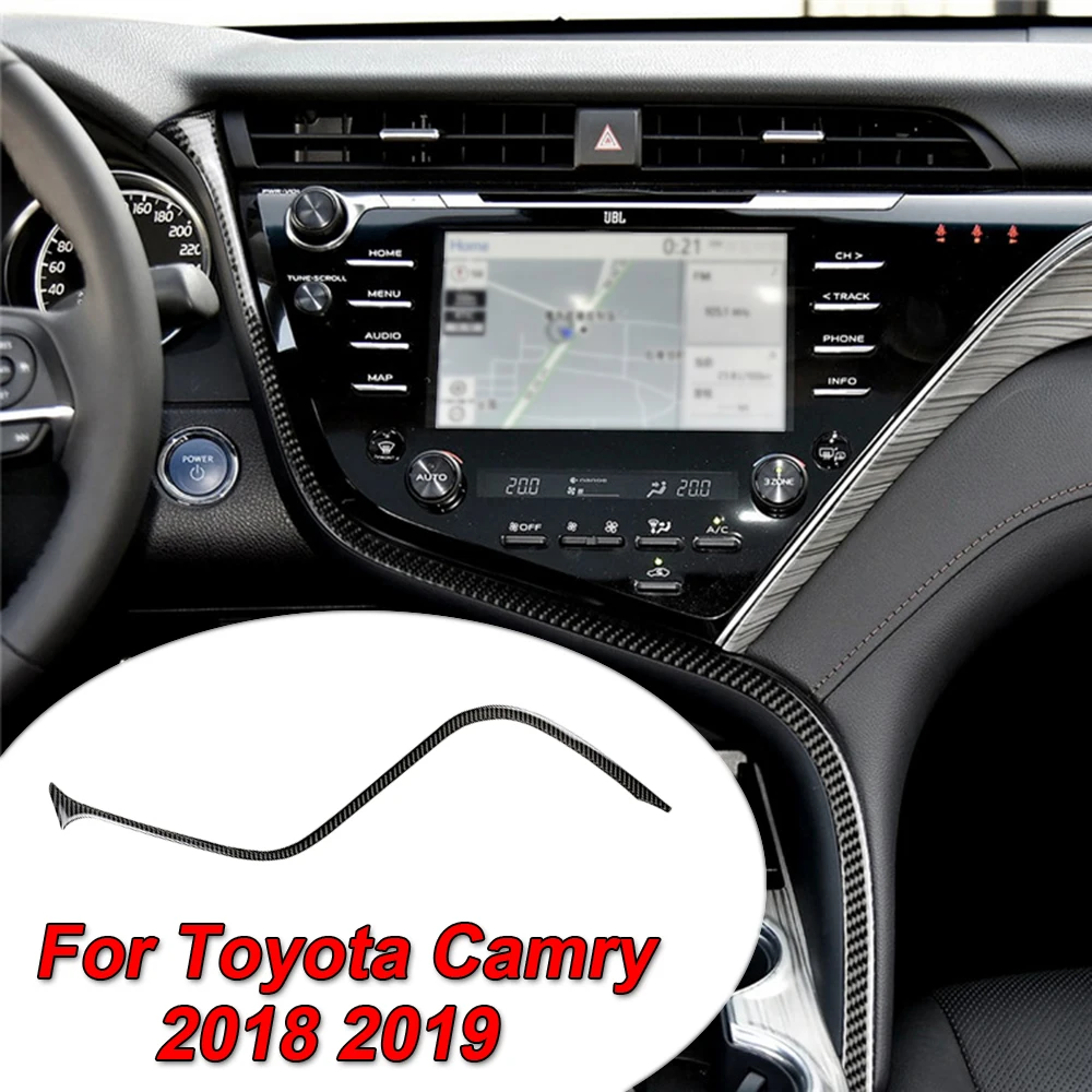 Черная Автомобильная наклейка из углеродного волокна s для Toyota Camry- украшение салона автомобиля Водонепроницаемая декоративная наклейка на автомобиль