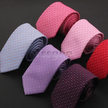 

High Quality 2020 New Designers Brand Fashion Causal Formal Suit 7cm Tie for Men Dot Plaid Necktie Wedding Banquet with Gift Box