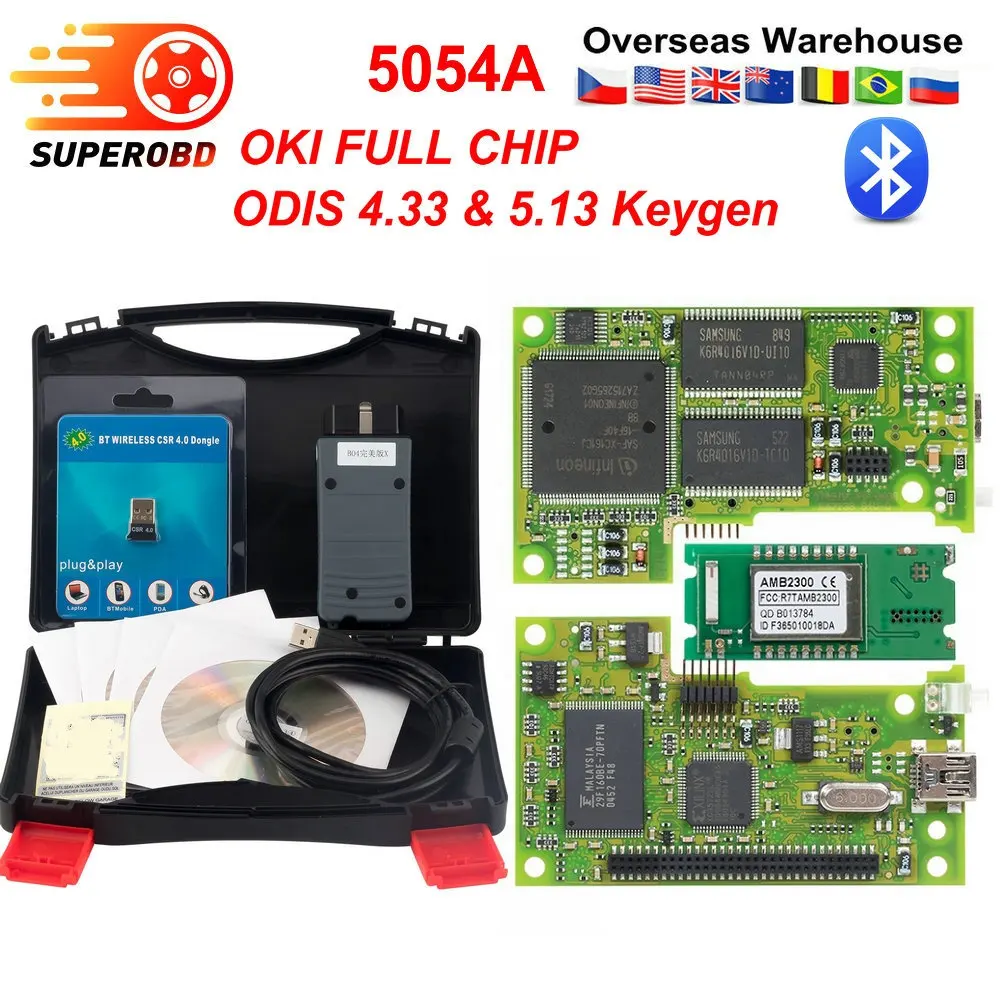 5054a ODIS v5.1.6 keygen OKI полный чип OBD2 сканер автомобильный считыватель кода 5054 Bluetooth obd ii