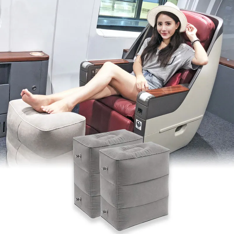 

Flight Sleeping Footrest Pillow Foldable Inflatable Travel Foot Pillow Portable Plane Train Kids Bed Foot Rest Pad pouf chambre