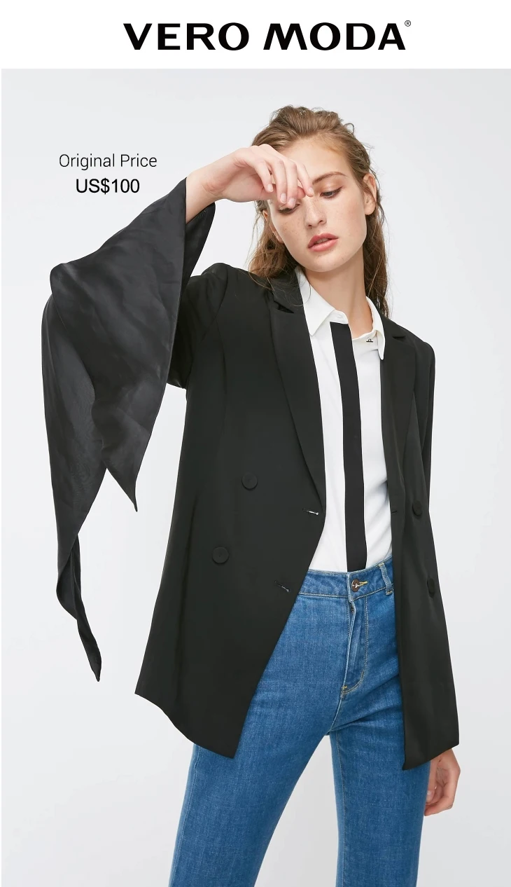 Vero Moda новая лента манжеты черный костюм пальто воротник с отворотами vadim | 318308537
