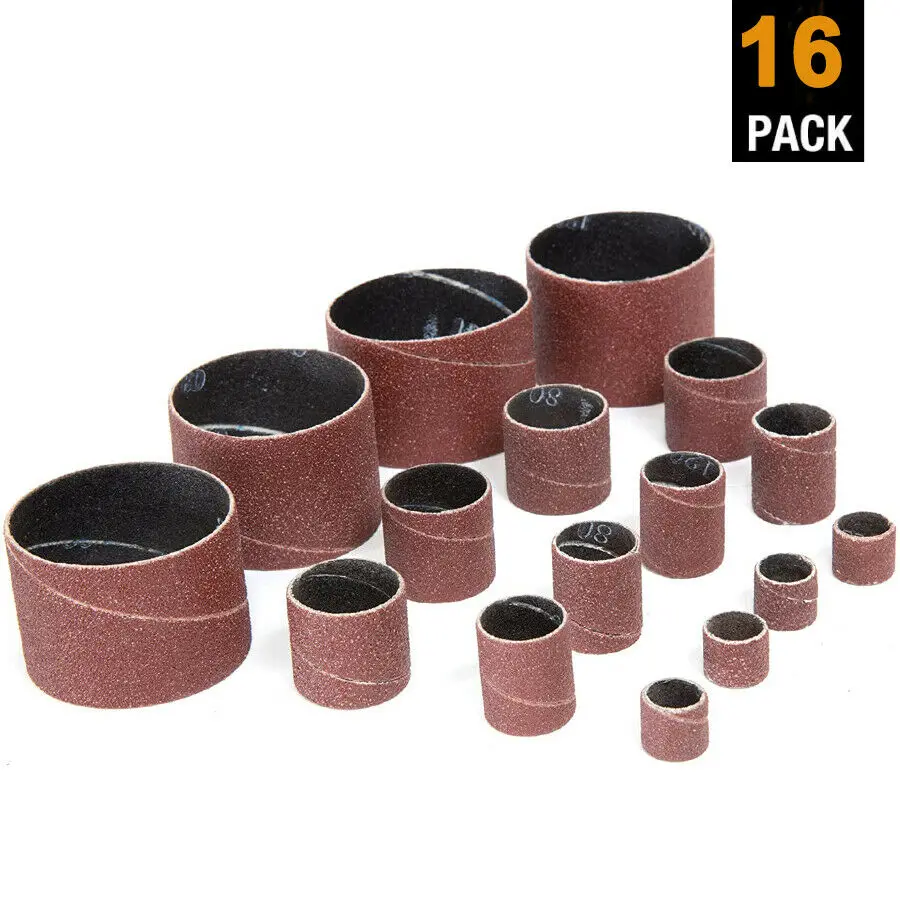 16pack-aluminum-oxide-spindle-sanding-sleeves-60-80-120-240-assorted-grit