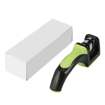 

Ergonomically Easy to Use Safe Handle Stainless Steel 2 Blades Kitchen Knife Sharpener Tool for Professional Chef