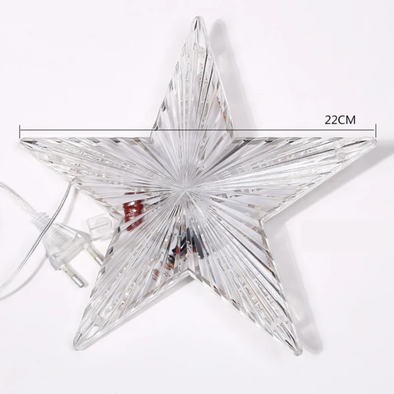 Светодиодный макушка для новогодней елки звезда Рождественская елка украшение в виде звезды Estrelinhas Adornos De Navidad Eve украшения H1