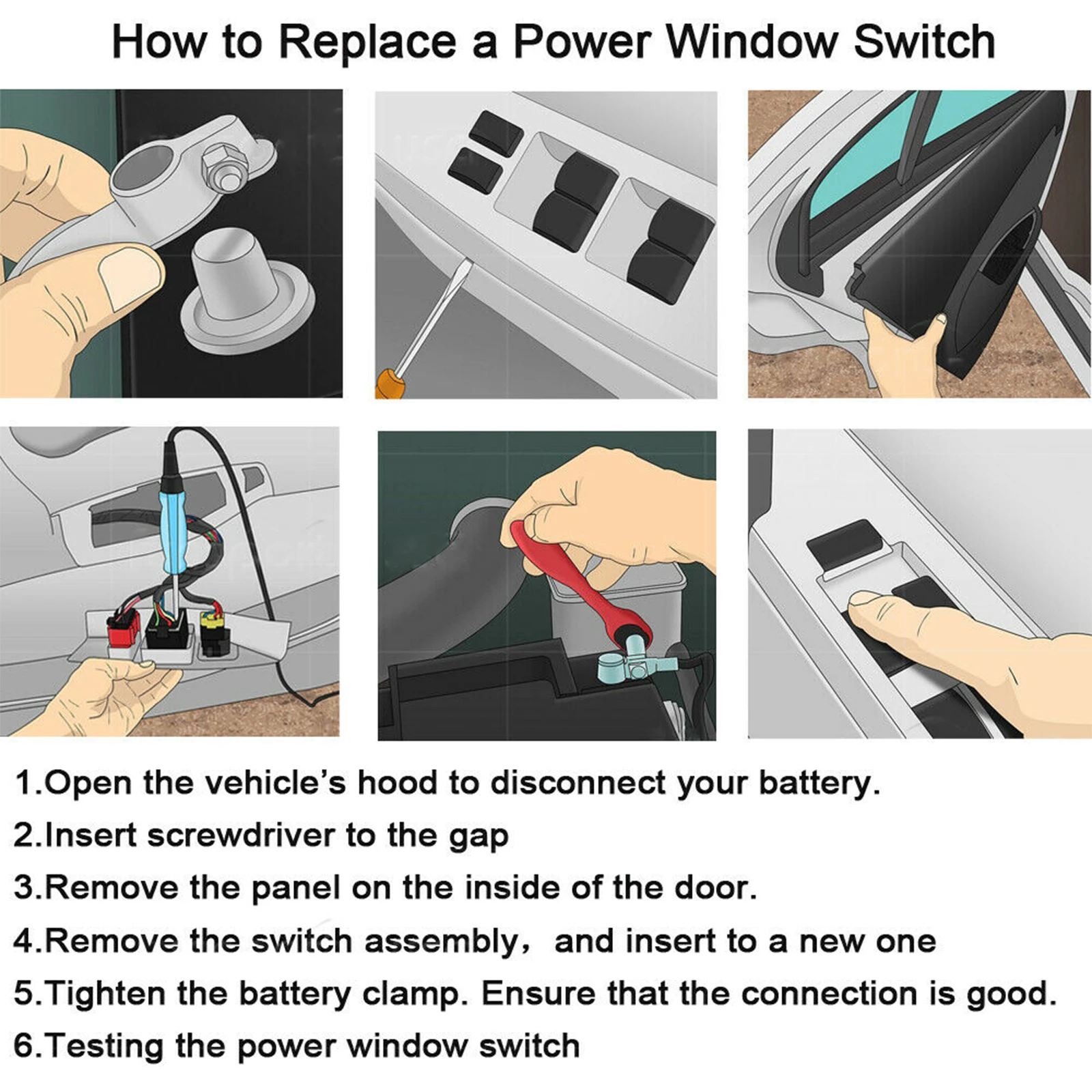 Areyourshop Power Window Switch 84820-B2010 For Toyota For Daihatsu Car Switch Window Car Auto Accessories