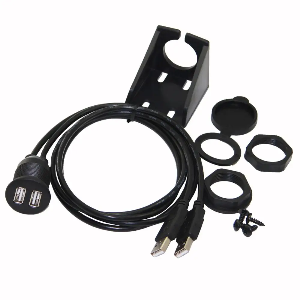 Удлинительный кабель Bochara с двумя USB портами 2 0 и для автомобилей грузовиков лодок