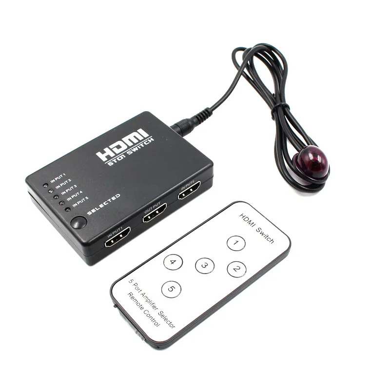 5 портов HDMI Разветвитель переключатель с дистанционным управлением концентратор