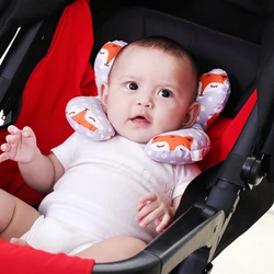 Protección para bebé recién nacido, accesorios de seguridad, almohada suave en forma de U, fija el cuerpo en la silla de paseo, también antivuelco al dormir