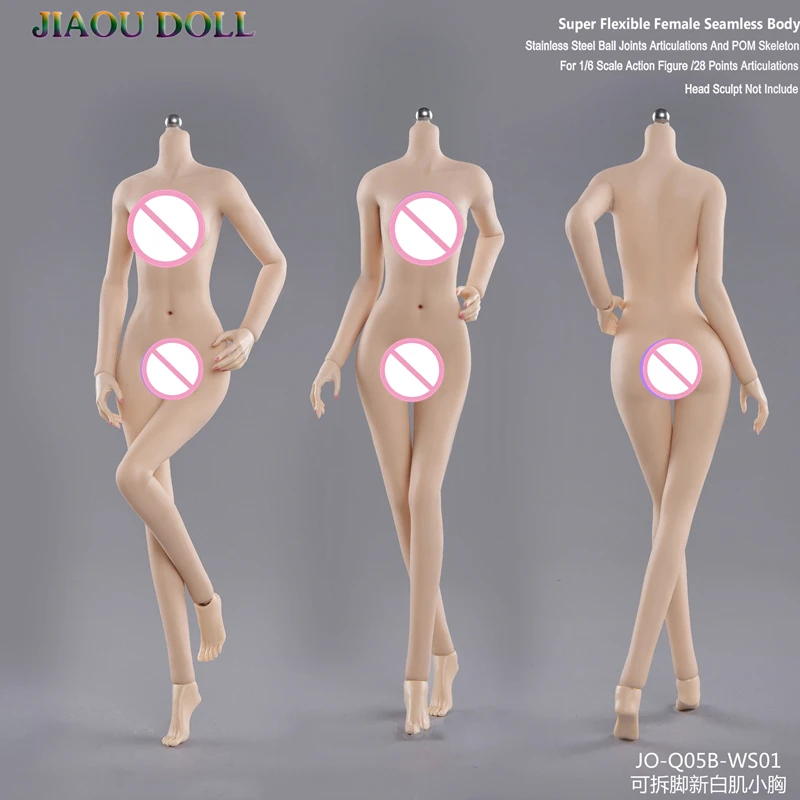 1/6 Scale Female Action Figure Body Super Flexible European Small bust  Female Seamless Body 12 inches Action Figure JIAOU DOLL