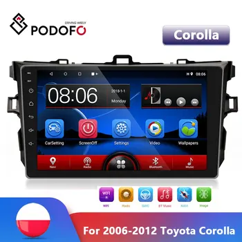 

Podofo 2Din android Car Radio Multimedia Player For Corolla 2006 2007 2008 2009 2010 2011 2012 2 din GPS WIFI Radio Player