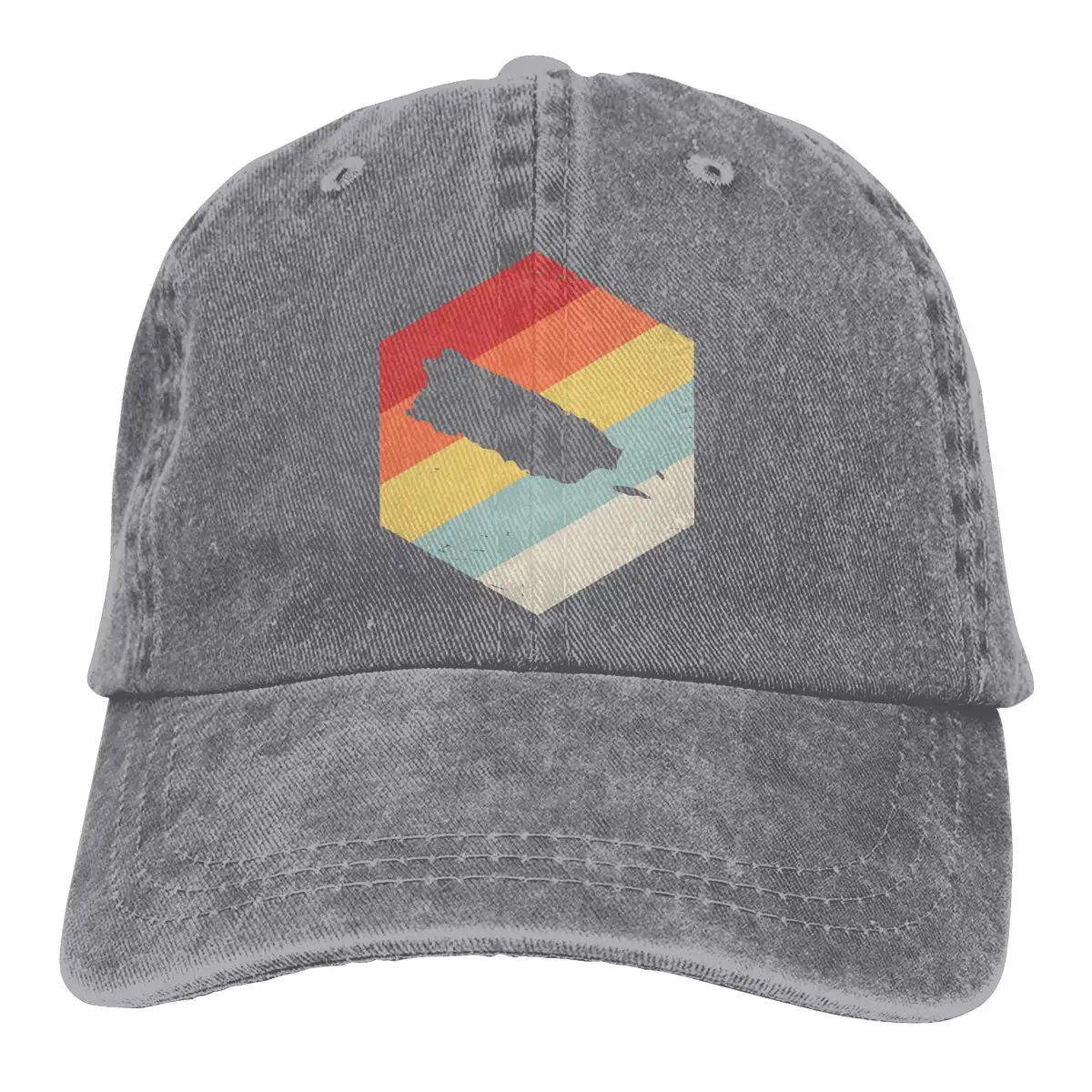 Бейсболки в стиле ретро, с картой, для мужчин и женщин, регулируемые, джинсовая, джинсовая, шляпа для папы