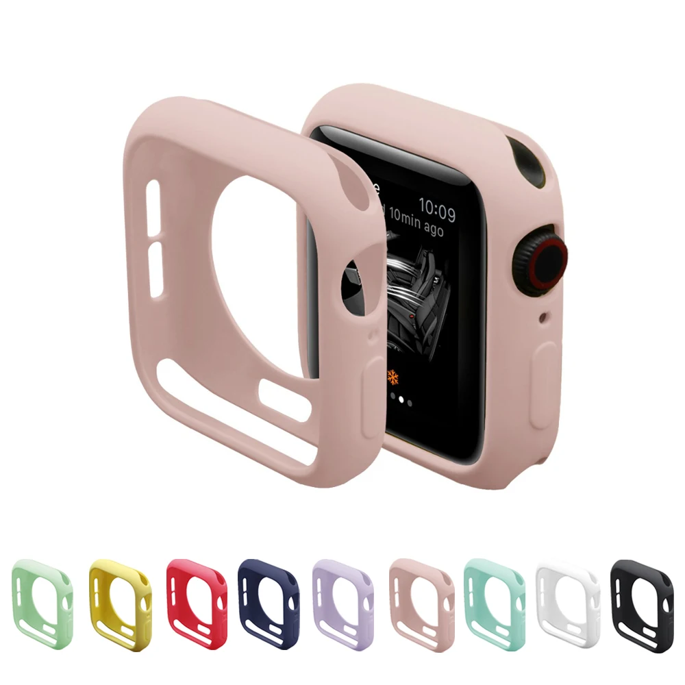 

Candy color TPU cover for apple watch series 5 4 3 2 1 case 42mm 38mm Ultra-thin bumper fit protector for iwatch 40mm 44mm watch