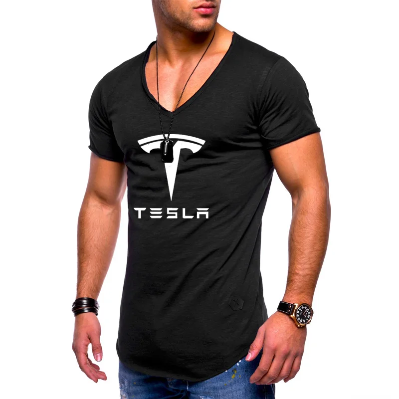 Tesla Mens Short Sleeve Cotton T shirt