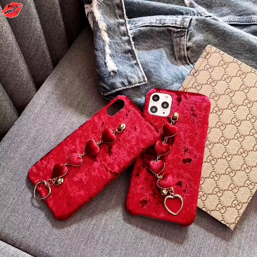 Fashion Corduroy Winter Phone Case For iphone 11 Pro Max XR XS Max X 7 8 6 6s Plus XR love heart bracelet Warm Back Cover (4)