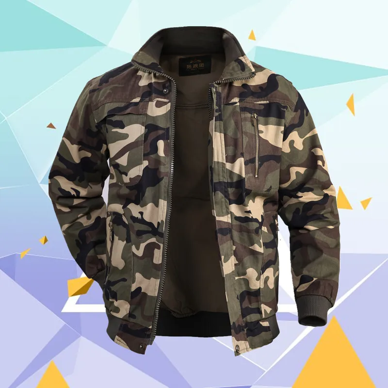 Men's Military Cotton Jacket Cargo Tactical Camouflage Multicam Combat Uniforms Bomber Soft US Army Outdoor Workwear Airsofts elbow thickening men combat shirt army military multicam camouflage t shirt outdoor airsoft paintball hunting tactical clothing