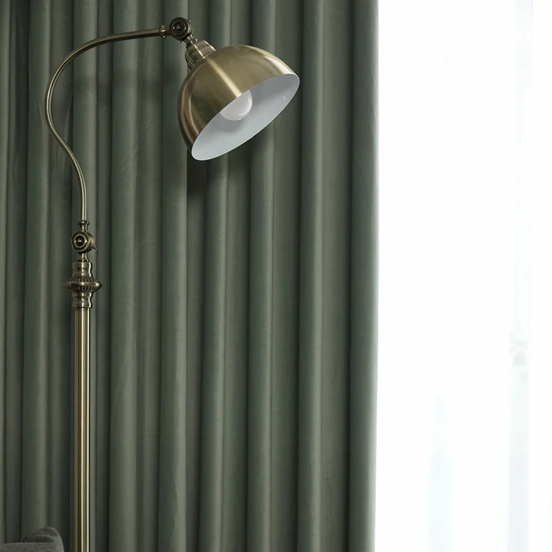 

Black Out Simple Modern Sunshade Curtain Bedroom Living Room Balcony Nordic Velvet All-pure Curtain Fabric