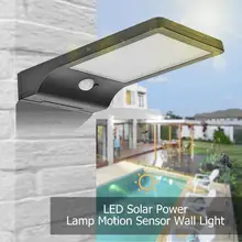 Солнечный свет 36 светодиодный 2835 высокий яркий шарик IP65 Водонепроницаемый Инфракрасный Датчик Открытый сад 2,5 Вт солнечная панель уличного освещения