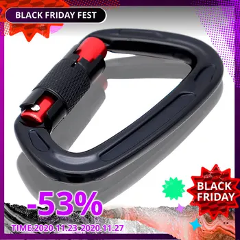 

Professional Carabiner D Shape 25KN Heavy Carbiner Hooks Climbing Safety Locking Clips Outdoor Protective Equipment