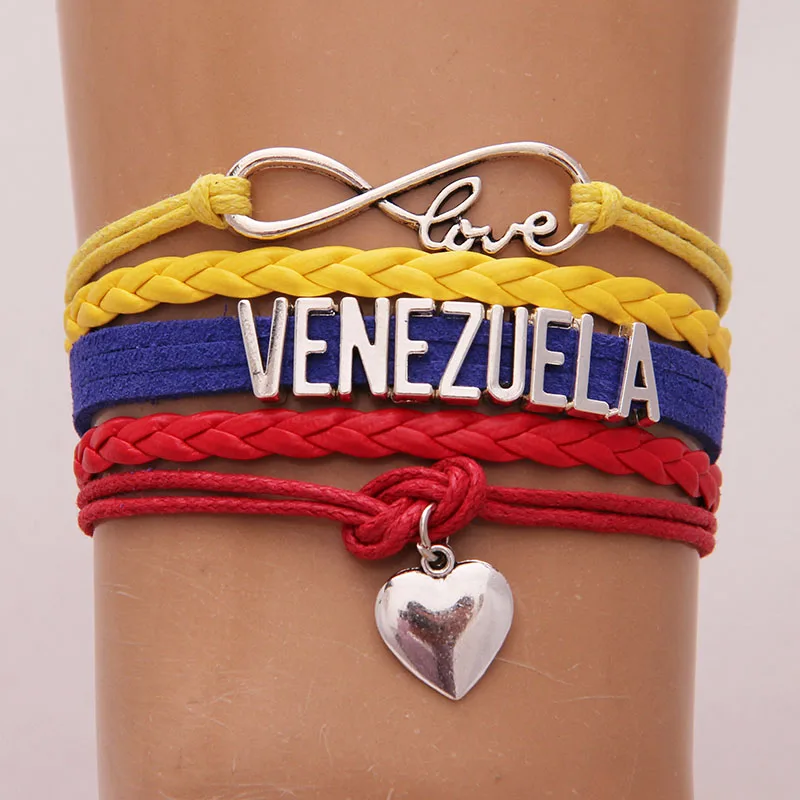 (10 шт./лот) Бесконечность любовь VENEZUELA браслеты для женщин 2020 VZLA ручной работы