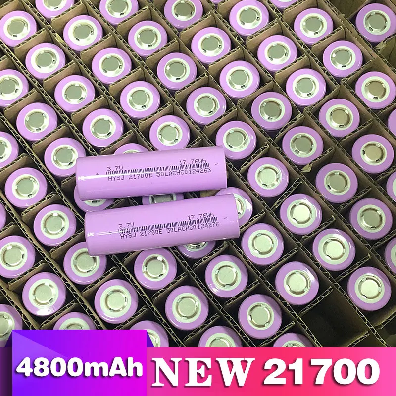 Batería de litio para coche eléctrico, batería de 21700 mAh, 4800 V, para linterna de energía móvil, novedad de 3,7