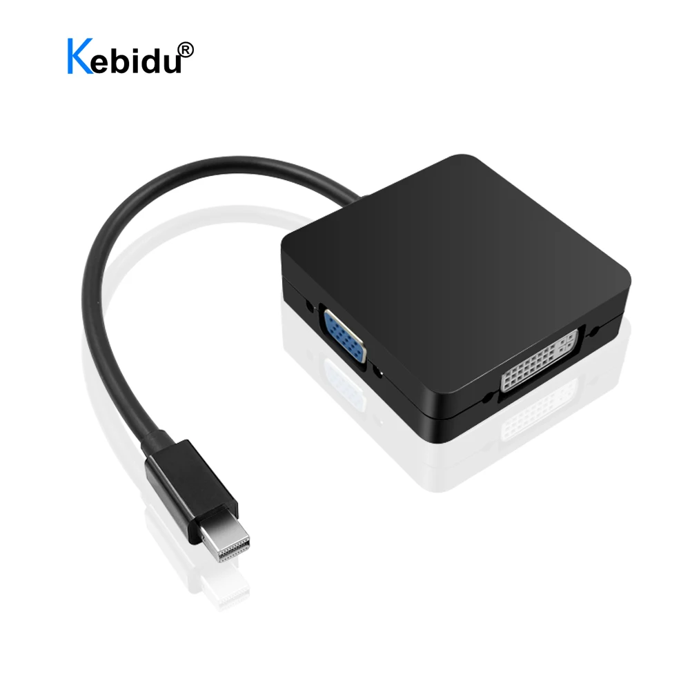 Mini DP DisplayPort to VGA DVI HDMI-compatible Adapter 3 in 1 Cable for Mac Book Pro Air Monitor Converter | Электроника