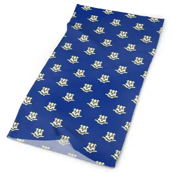 

Connecticut State Flag Pattern Tube Bandanas Headwear Headband Magic Scarf Face Mask Neck Gaiter