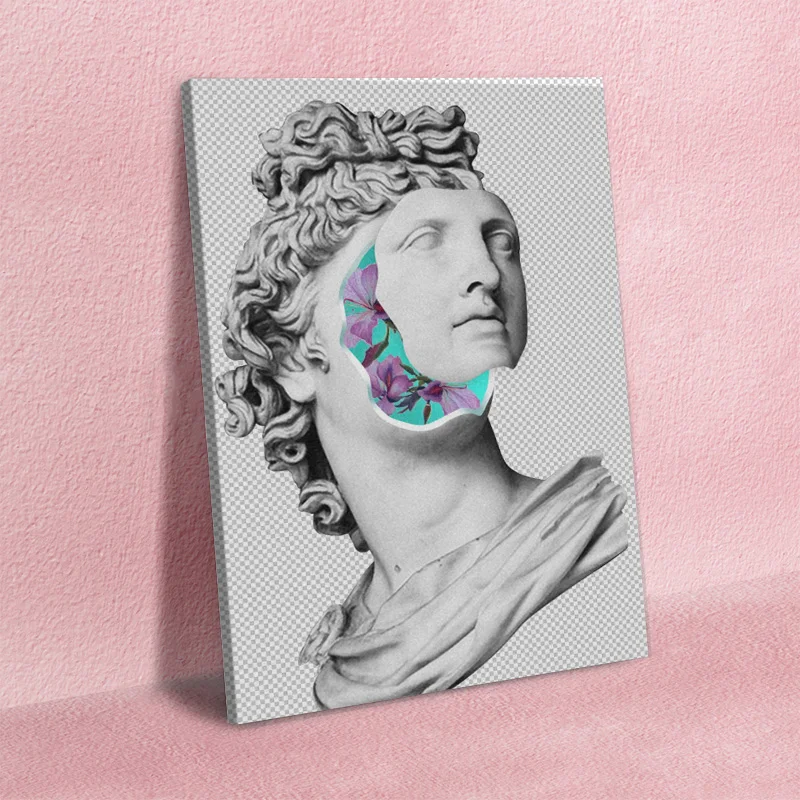 Canvas Poster Modern Plaster Vaporwave Statue Home Decor David Print Painting Wall Artwork Frame Modular Picture For Living Room | Дом и сад