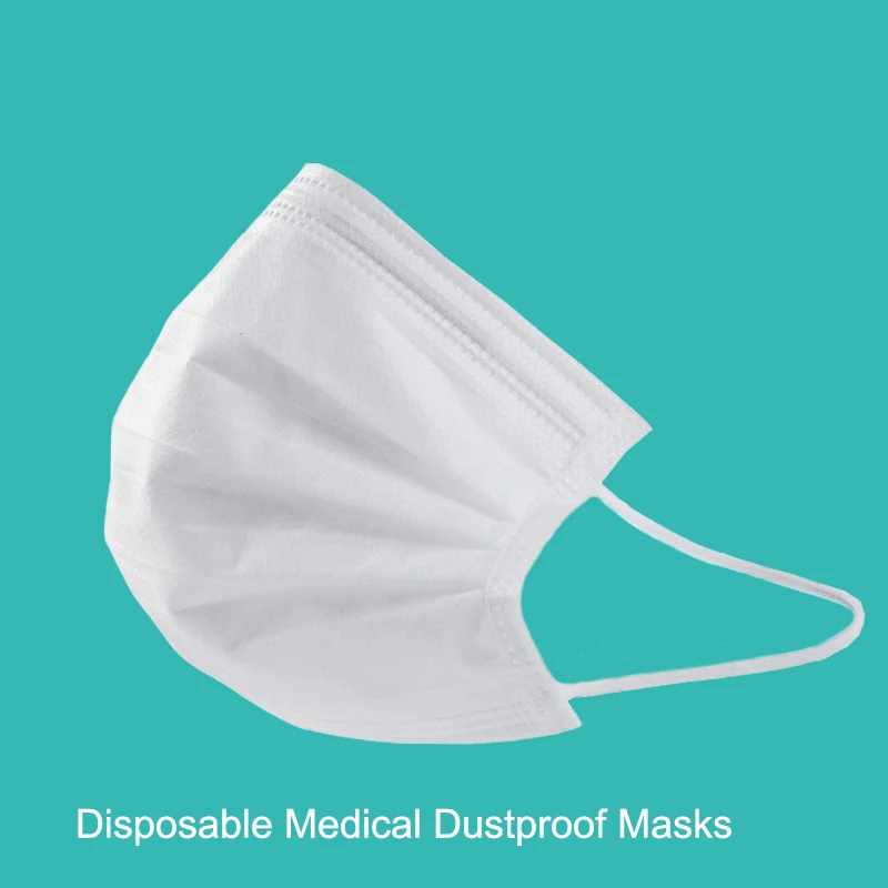 

50Pcs Disposable Medical Dustproof Surgical Face Masks Anti PM2.5 Anti Influenza 3 layers Breathing Safety Masks Healthy Home