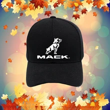 Mack американские грузовики грузовик печати шапка-Кепка унисекс для мужчин и женщин хлопок Регулируемый головной убор бейсболка