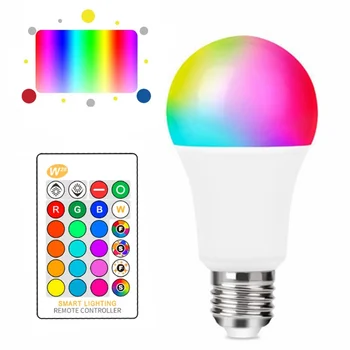 

RGBW B22 LED Bulb 110V 220V E27 LED Lamp Spotlight 16 Color Changing RGB Christmas Lighting + IR 24keys REMOTE 5W 10W 15W RGBWW