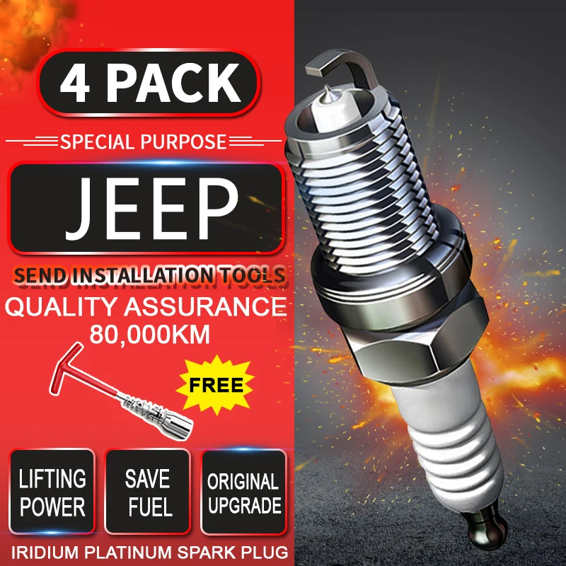 4pcs Spark Plug Glow Plugs Iraurita Platinum for JEEP Grand Cherokee (WK)(2011-2018)5.7L 3.6L 6.4L 3.0L Dual Iridium | Автомобили и