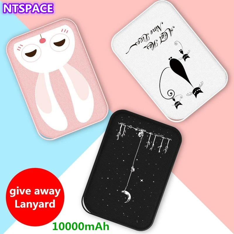 Mini Fashion Cartoon 10000mah Extended Phone Battery Power For Huawei Xiaomi Power Bank For Iphone Samsung Oppo Battery Charger Battery Charger Cases Aliexpress