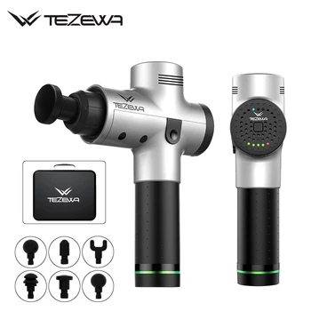

2020 TEZEWA New Products Noiseless Muscle Hyper-fit Massage Gun Body Relax Fascia with 6 Massage Heads-Deliver by DHL or FEDEX