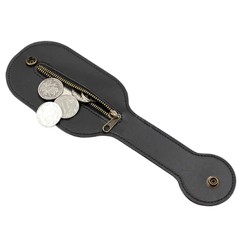 

Soft PU Leather EDC Tool Boston Racket Multifunctional Money Coin Purse Mini Wallet easy fits in bags or hanging on waist belt