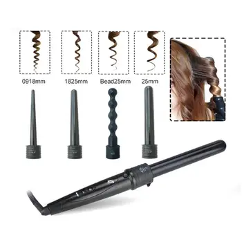 

4 in 1 Professional Ceramic Hair Curling Iron Wand Electric Interchangeable