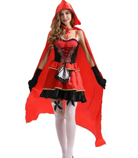 Little Red Riding Hood Halloween 2022 2022 New Little Red Riding Hood Costume Xl Game Uniform Cosplay European And American Ladies Halloween Sexy Cloak Queen Movie Tv Costumes Aliexpress