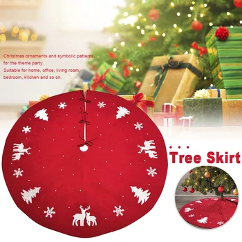 

122cm For Christmas Home Decor Soft Holiday Multifunction Foldable Acrylic Fibers Festival 3D Dustproof Tree Skirt Easy Install