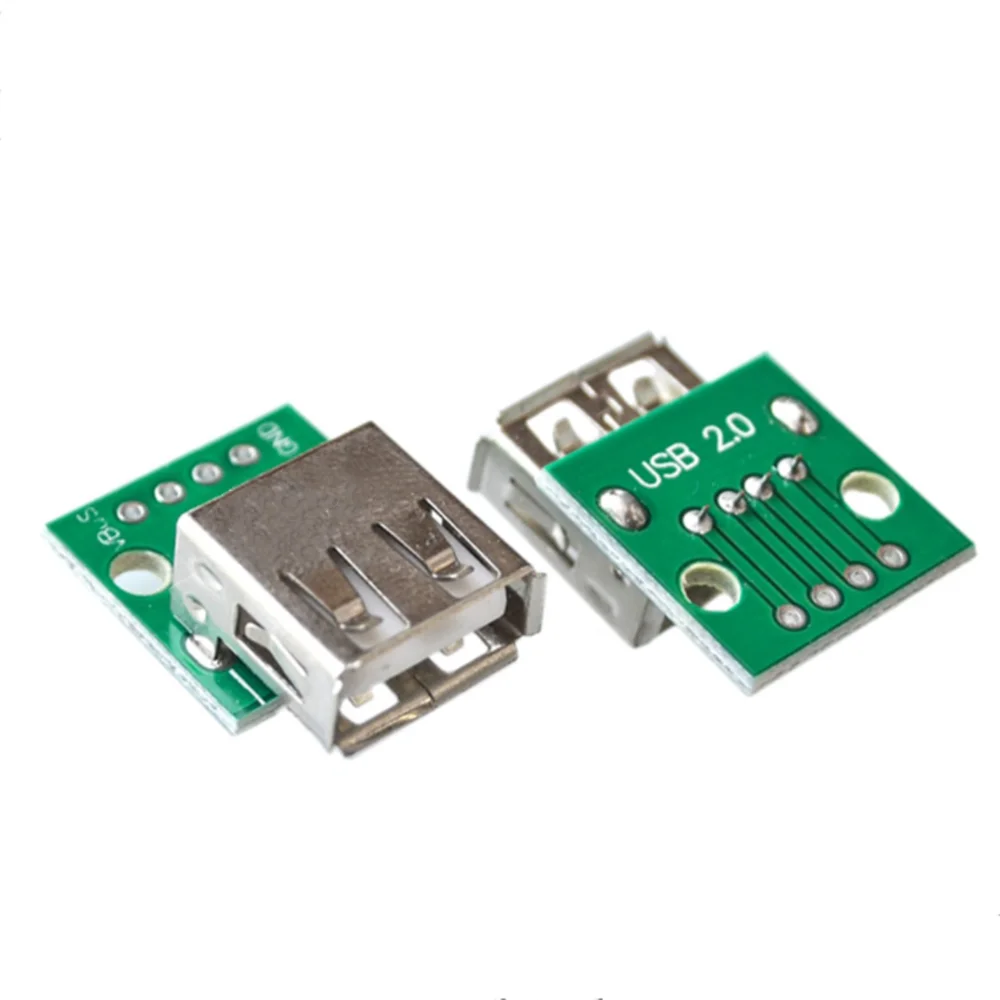 

5PCS 5PCS Type A Female USB To DIP 2.54mm PCB Connector PCB Board Connector