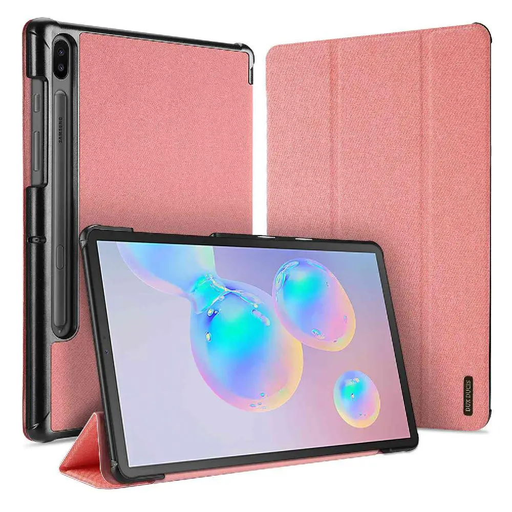 

For Samsung TAB S6 10.5 Simple Solid Color Smart PU Leather Case Anti-fall Protective Stand Cover Case with Sleep Function