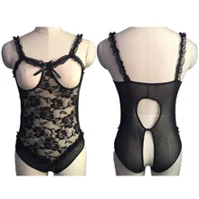 Открытый Бюстгальтер Тедди белье сексуальные эротические костюмы Кружева прозрачная комбинация экзотическое платье женщины Porno Lenceria сексуальное нижнее белье