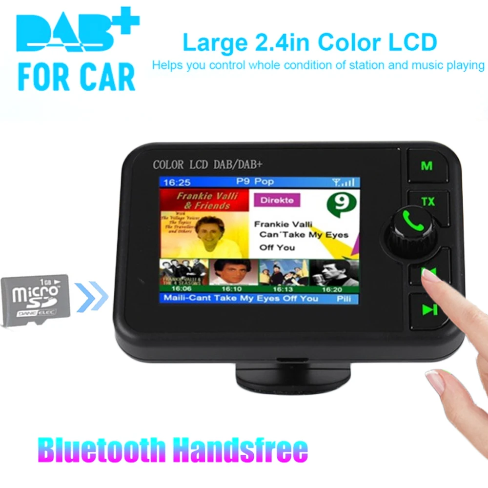 Мини DAB цифровой радиоприемник Bluetooth MP3 музыкальный плеер fm-передатчик адаптер Красочный ЖК-экран для автомобиля аксессуары