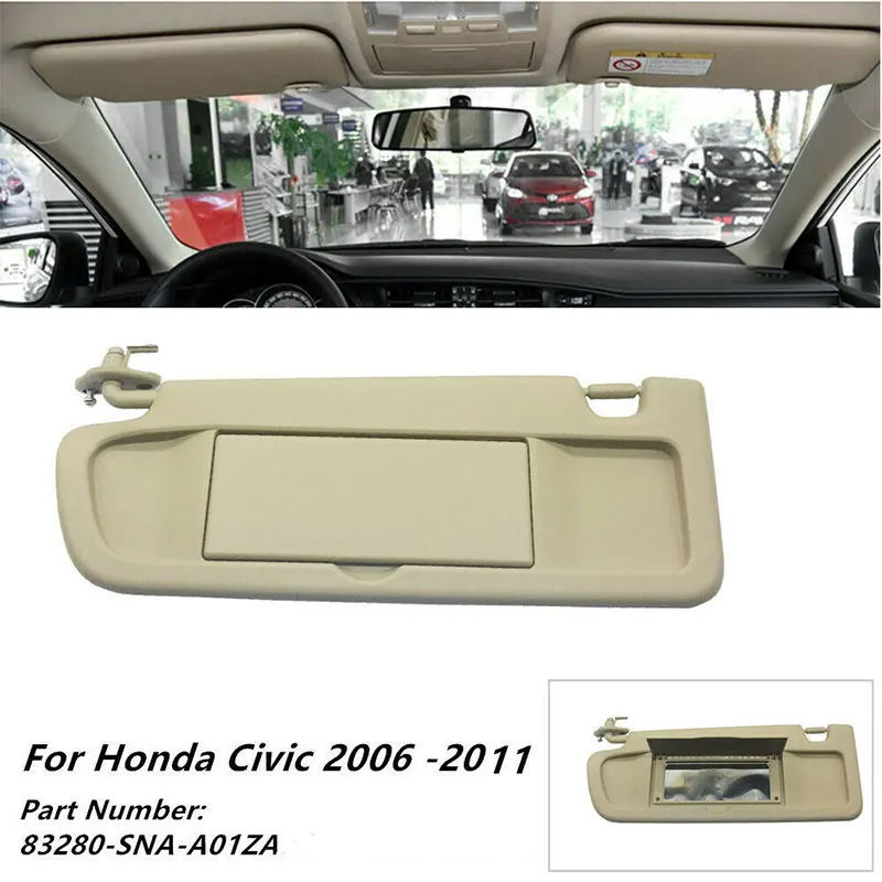 High Quality Car Sun Visor 1 Pc Left Driving Side Anti-UV Block New SunShade for Honda Civic 2006-2011 | Автомобили и мотоциклы