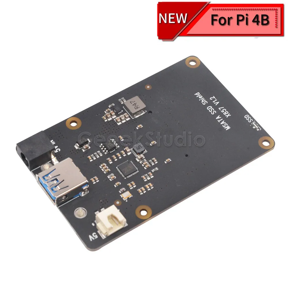 Новинка! Плата расширения для SSD накопителя Raspberry X857 V1.2 mSATA Pi 4B ( 4 модели