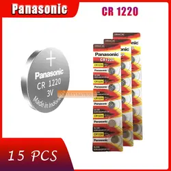 15 x panasonic cr1220 кнопки сотового монет Батареи CR1220 автомобиля Дистанционное управление электрический сигнал 3 В литиевых Батарея