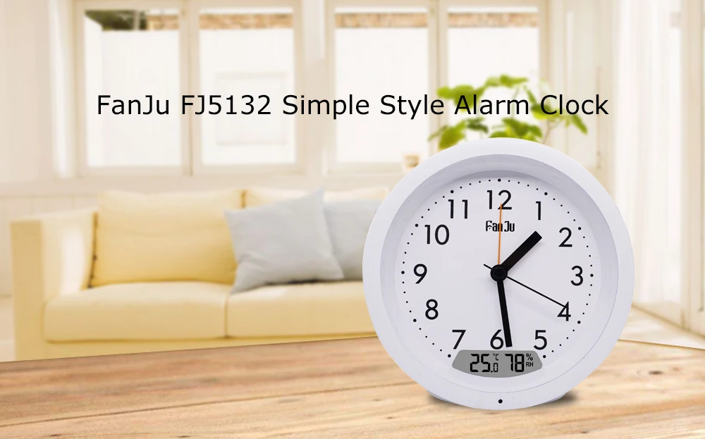 Fanju 5132 Повтор будильника Термометр гигрометр дисплей автоматическая подсветка классические настольные часы домашний Декор Горячая