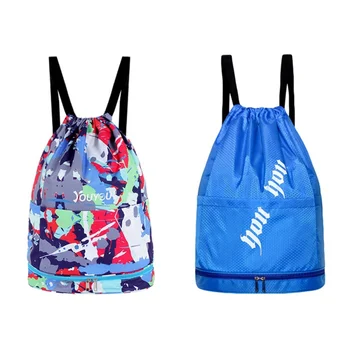 

Dry Wet Separated Swim Bag Gym For Cycling Hiking & More Outdoor Waterproof Gym Swimming Drawstring Backpack Lightweight