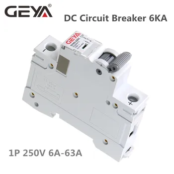 

GEYA Din Rail DC MCB 6KA 1P 250V Mini Circuit Breaker DC 6A 10A 16A 20A 25A 32A 40A 50A 63A